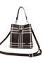 Coffee - Brown Striped Plaid Women's Crossbody Bag Sp967 - 8