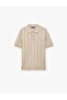 Regular Fit Buttoned Short Sleeve Polo Neck Sweater