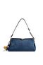 Navy Blue - Navy Blue Suede Women's Shoulder Bag Sp1294