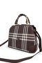 Coffee - Brown Striped Plaid Women's Handbag Sp706 - 6