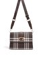 Coffee - Brown Striped Plaid Women's Crossbody Bag Sp1009