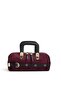 Burgundy - Black Suede Women's Handbag Sp1258