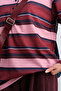 Women's Thin Striped Half-Button Sweatshirt Pink - 6