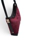 Burgundy - Black Suede Women's Shoulder Bag Sp1285 - 6