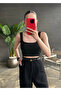 Black Thick Strap Ribbed Bodysuit - 2
