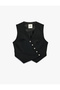 Asymmetrical Striped Blazer Vest
