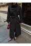 Women's Stand Collar Belted Buttoned Oversize Long Trench Coat - 5