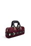 Burgundy - Black Suede Women's Handbag Sp1258 - 2