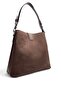 Brown - Brown Suede Women's Shoulder Bag Sp1295 - 3