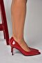 Z676050008 Red Patent Leather Thin Heeled Women's Stiletto Shoes - 2