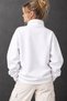 Mood Printed Stand Collar Half Zipper Women's Sweatshirt - 2