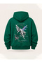 Unisex Women's and Men's Fall Forward Design Text Printed Oversize 3 Thread Hooded Sweatshirt - 5