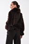 Women's Fur Collar Zipper Closure Plush Coat 265332 - - 5