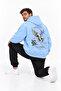 Unisex Women's and Men's Fall Forward Design Text Printed Oversize 3 Thread Hooded Sweatshirt - 2