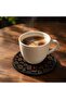 4 Pieces of Coffee Bean Patterned Coasters 8 cm Decorative Coffee Themed Mug Coasters - 2