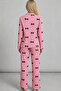 Women's Long Sleeve Comfortable Lilac Pajama Set 4749 - 2