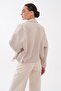 Women's Zipper Closure Belt Detailed Short Cashmere Coat 265295 - - 5