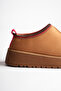 Women's Tan Suede Fur Lined Orthopedic Daily Thick Soled Winter House Slippers - 7