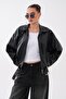 Women's Leather Jacket with Belt Detail 265291 - - 2