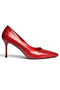 Z676050008 Red Patent Leather Thin Heeled Women's Stiletto Shoes - 7