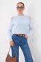 Women's Shoulder Windowed Pearl Embroidered Bearded Knitwear Knitted Sweater 265159 - 2