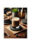 2 Pieces of Modern Design Minimalist Black Coasters – 8 cm Diameter Plastic