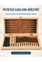 3 in 1 34cm Wooden Chess Checkers Backgammon Set Foldable - 4