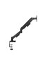 17-32'' Single Arm Shock Absorber Monitor Arm Adjustable Desk Clamp Spring-Assisted Full Motion Monitor Stand