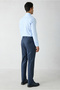 6 Drop Regular Fit Standard Cut Woolen Mono Collar Plaid Suit with Elastic Waistband - 6