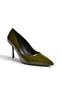 Z676050008 Green Patent Leather Thin Heeled Women's Stiletto Shoes - 4