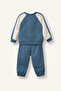 I0274A5Be739 Blue 100% Cotton Printed Sweatshirt Top Elastic Waist Bottom 2-Piece Set Baby Boy - 7