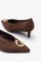 Raven Women's Heeled Shoes - Brown Suede - 5