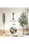 182cm Fake Olive Tree in White Pot, Lifelike Artificial Plant, Low Maintenance, Adjustable Branches - 5