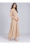 Women's Beige Lace-Up Detailed Vest Skirt Set - 4