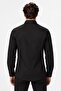 Men's Slim Fit Button-Down Collar Linen Shirt Men's Button-Down Collar Cotton Shirt Black - 2