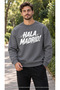 Men's Hala Madrid Text Printed Crew Neck Casual Regular Fit Sweatshirt