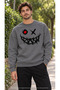 Men's Graffiti Smiley Face Printed Crew Neck Casual Regular Fit Sweatshirt