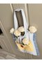 Blue Striped Bag with Yellow Pockets and Cherry Detail - 3