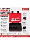 Kids Bento Lunch box, 5 Compartments Leak-Proof Food Organizer for Boys & Girls, BPA-Free School Meal Carrier with Spoon & Fork (Red Black) - 5