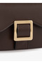 Buckle Accent Crossbody Bag with Magnetic Button Closure - 5