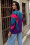 Petrol Gülseli Women's Retro Eighties Inspired Patterned Knitwear Sweater - 4