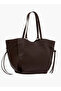 Textured Tote Bag with Knotted Detail - 3