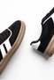 Women's Black-White Lace-Up Casual Walking Sneaker Sports Shoes Rota - 9