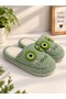 Monster Figured Towel Women's House Slippers - Warm and Fluffy Slippers with Noise-Free Soles - 2