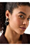 Metallic Sculpted Drop Earrings with Pushback Closure - 2