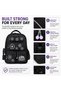 School Bag Set for Girls, 3 Piece Backpack Set with Lunch Bag & Pencil Case, Kids School Backpack for Girls, Multi Pocket School Bag, Kindergarten & Travel Bag Set - Black - 7