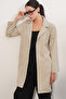 Women's Belted Short Trench Coat 5990 - Beige - 4