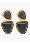 Metallic Sculpted Drop Earrings with Pushback Closure