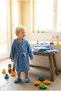 Special Cloth Pouch - Blue Baby Bathrobe Set with Pirate Figure, 4 Pieces (Bathrobe, Swaddle, Pouch, Slippers)