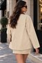 Women's Double Color Rain Gabardine Jacket with Gusseted Pocket Detail - 3